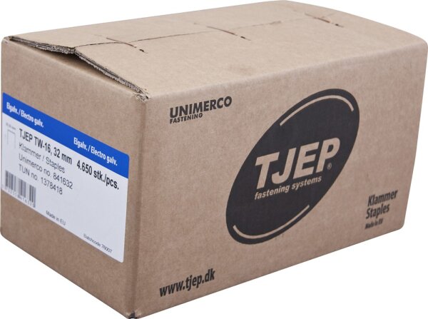 TJEP TW-16 32mm Klammer geharzt verzinkt Box 4.650 Stk.