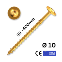 Konstruktionsschrauben 10,0 Holzbauschrauben Tellerkopf...