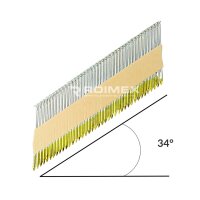 34° Streifennägel 2,8x70 verzinkt Glattschaft