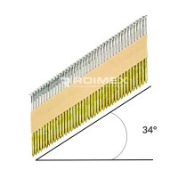 34° Streifennägel D-Kopf papiergebunden 2,8 x 63mm feuerverzinkt gerillt