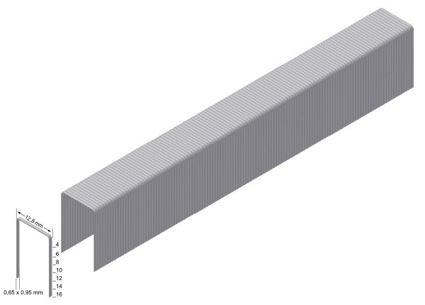 Prebena Heftklammern Typ A 16CNK, 16mm, verzinkt, 4000 Stück