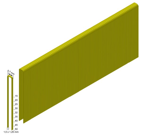 Prebena Heftklammern Typ E 25CNKHA, 25mm, verzinkt, geharzt, 4600 Stück