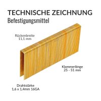 Klammergerät N851 + 50mm Klammern wie G5562, Senco N, Prebena Z, L, KG750