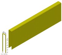 Prebena Heftklammern Typ H 35CNKHA, 35mm, verzinkt, geharzt, 5200 Stück