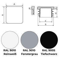 Lamellenstopfen quadratisch