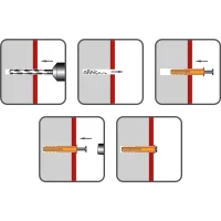 Nageldübel Flachkopf Nylon