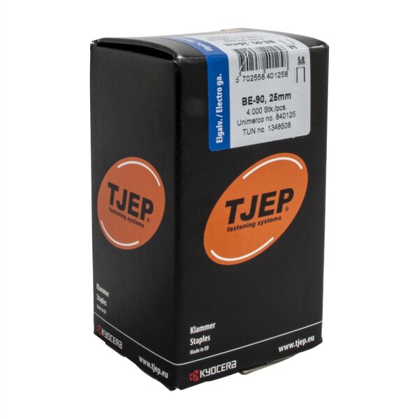 TJEP BE-90 25mm Klammer geharzt verzinkt Box 4.000 Stk